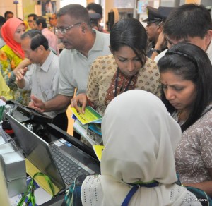 ANTARA pengunjung yang hadir Pameran eKerajaan Pulau Pinang yang diadakan di ruang legar Komtar di sini baru-baru ini.