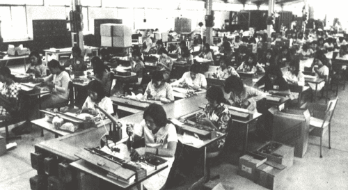 1. workers at penang electronics, the first electronics plant in penang set up by pdc