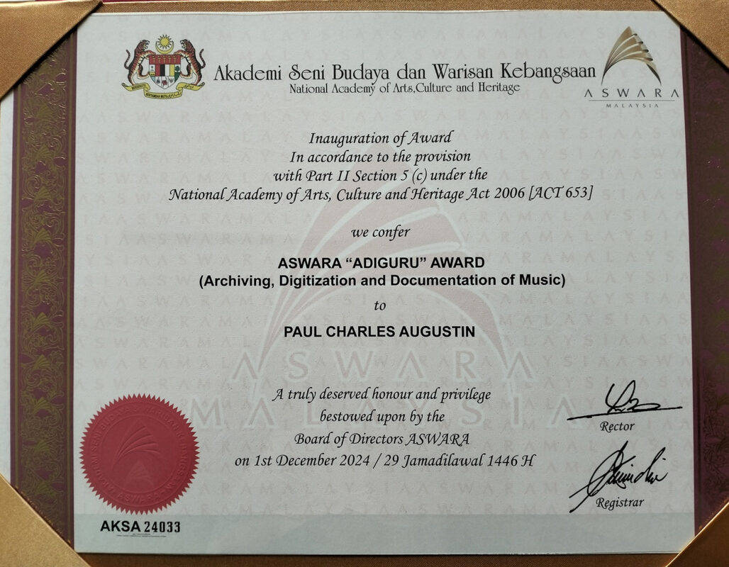 award certificate in english